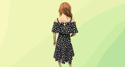 Veronika Maine Dress - Size 10 - Black/White Spot - RRP $99