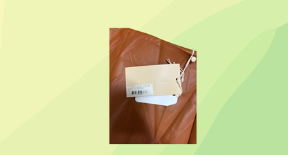 Meshki Bahar Faux Leather Split Midi Skirt - XS - Desert