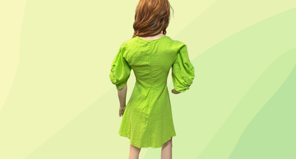 Piper Citrus Bloom Dress - Size 10 - Lime - RRP $129.95