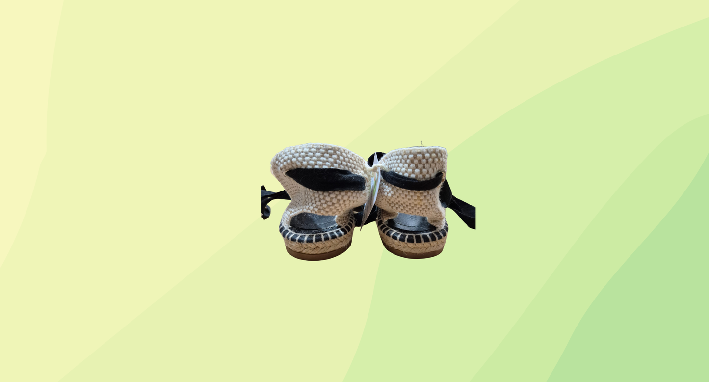 Country Road Porto Espadrille Flats - Size 40 - Black