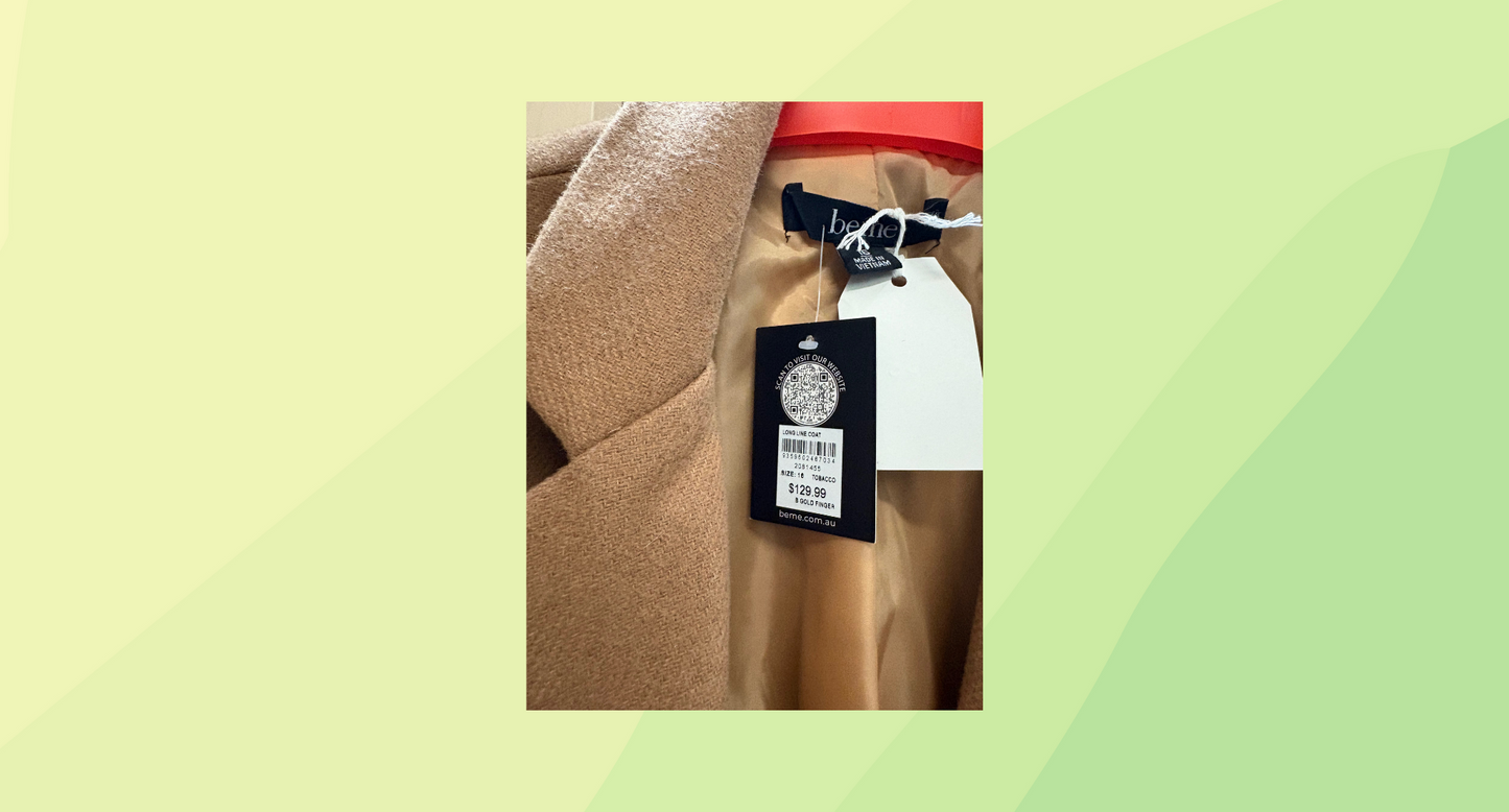 Beme Long Line Coat - Size 16 - Tobacco