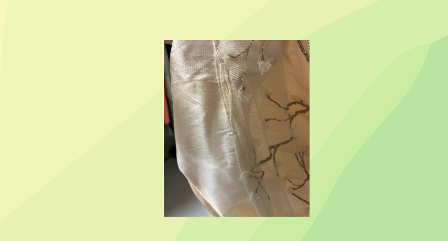 Jordanna Regan Beaded Lace Wedding Dress - XS/8 - Antique White