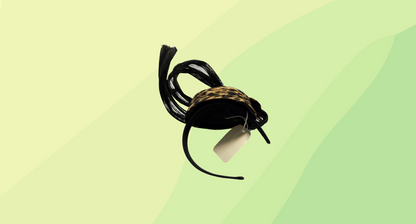 Filies Fascinator - Twisted Collection - Black/Animal Print