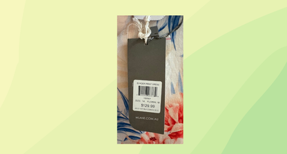 W Lane Border Print Dress RRP $129.99 - Size 14 - Floral