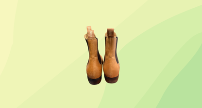 Bared Leather Boots - Size 38 - Tan