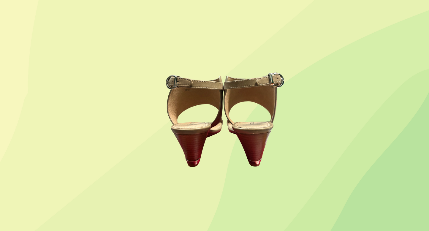 Diana Ferrari Yakira Heel RRP $139.95 - Size 6 - Oatmeal/Silver