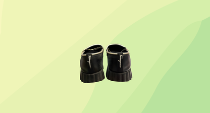 Salvatore Ferragamo Nero Nappa Calf Sandy Shoes - Size 8 - Black