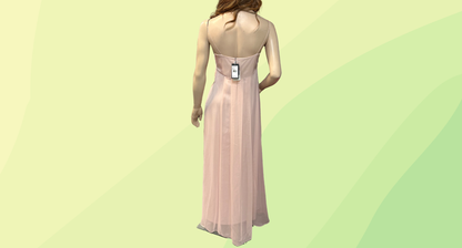 Adrianna Papell Flower Applique Gown RRP $200 - Size 8 - Blush