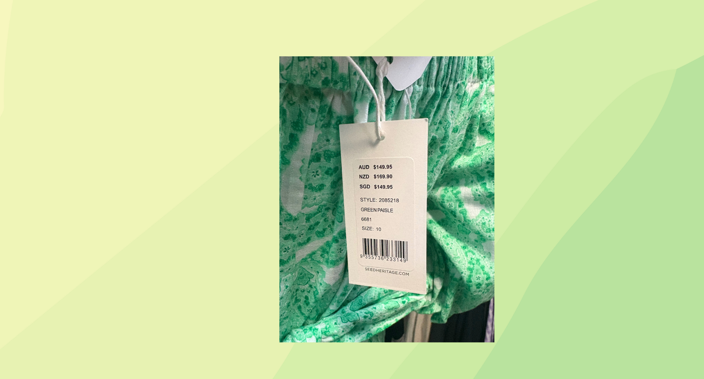 Seed Paisley Dress RRP $149.95 - Size 10 - Green
