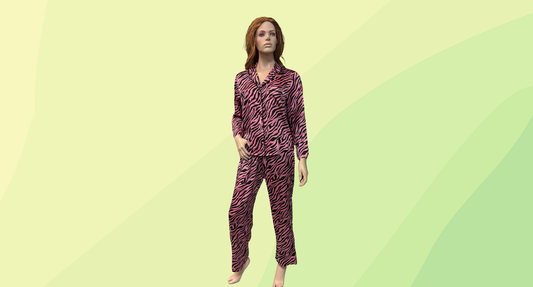 Victoria's Secret 2pc Satin Sleep Set - M - Pink Zebra