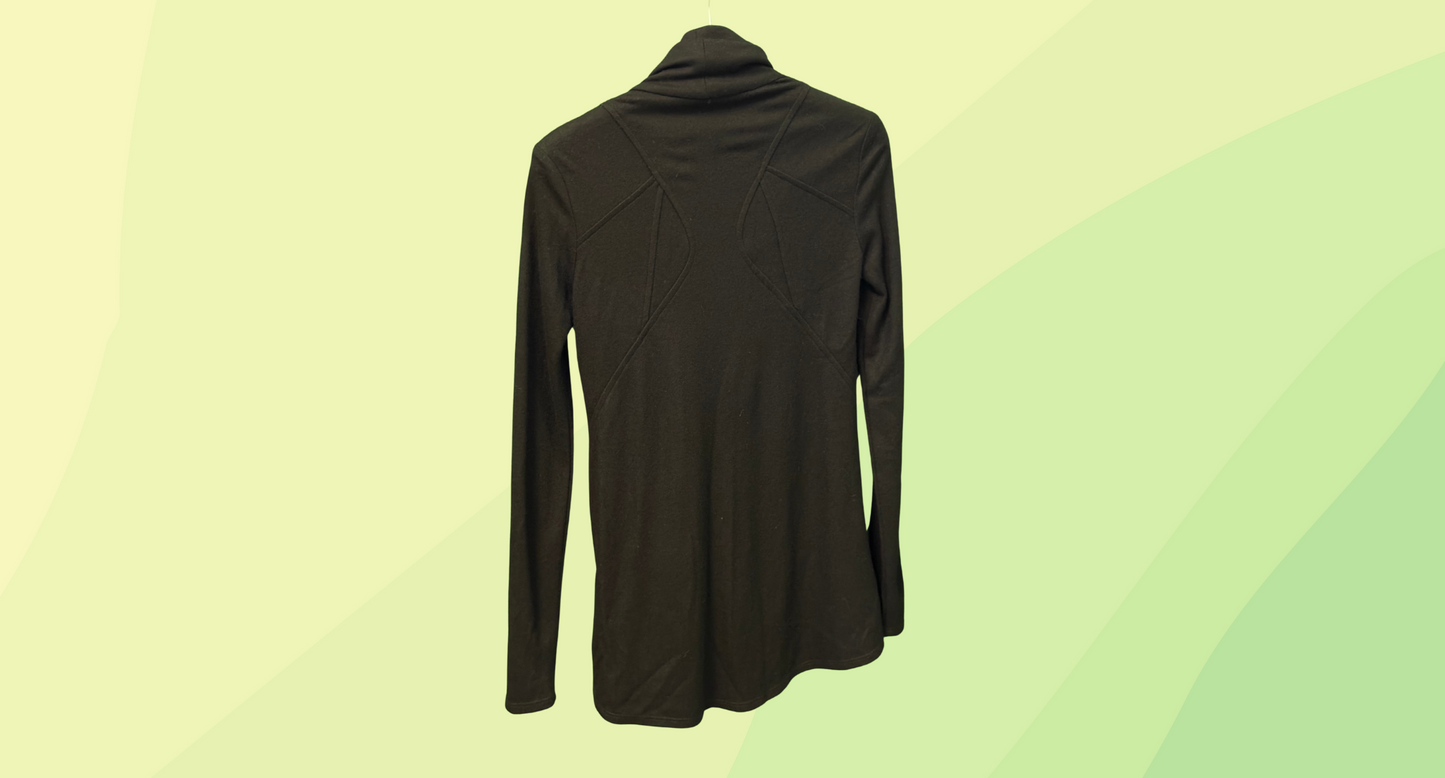 Helmut Lang Wool Asymmetric Zip Jumper - Size P - Black