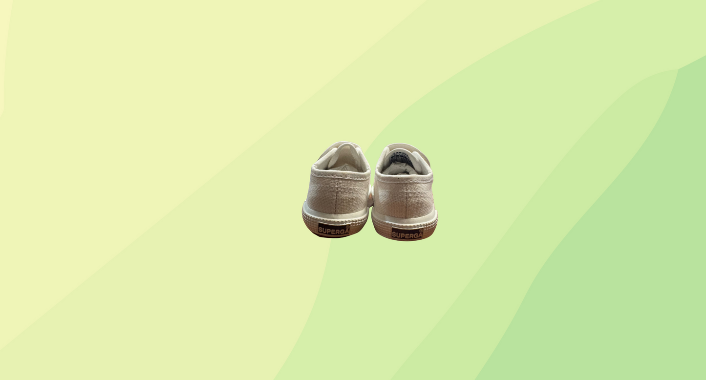 Superga Baby Shoes - Size Baby 5 - White