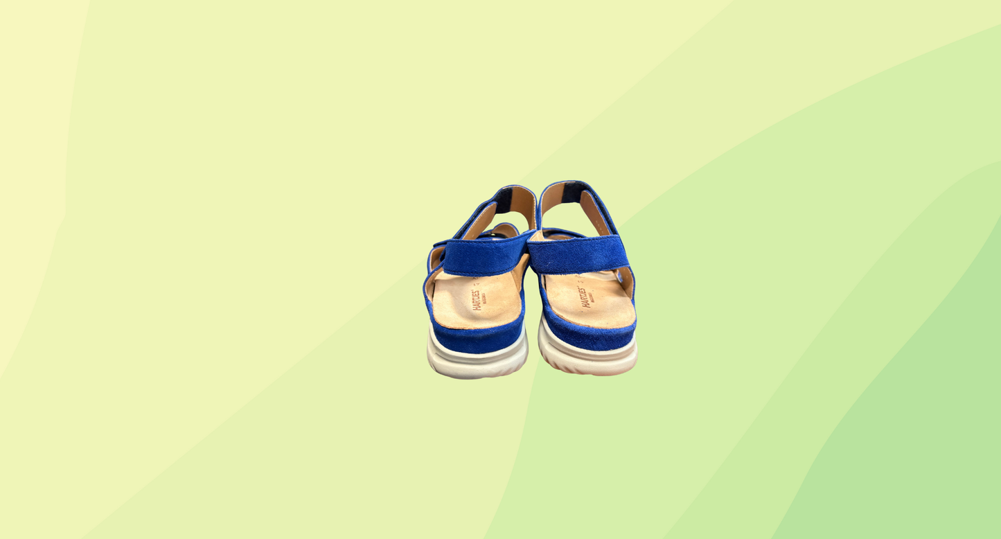 Hartjes Breeze 2 Romer Strap Suede Sandals - Size 41 - Blue