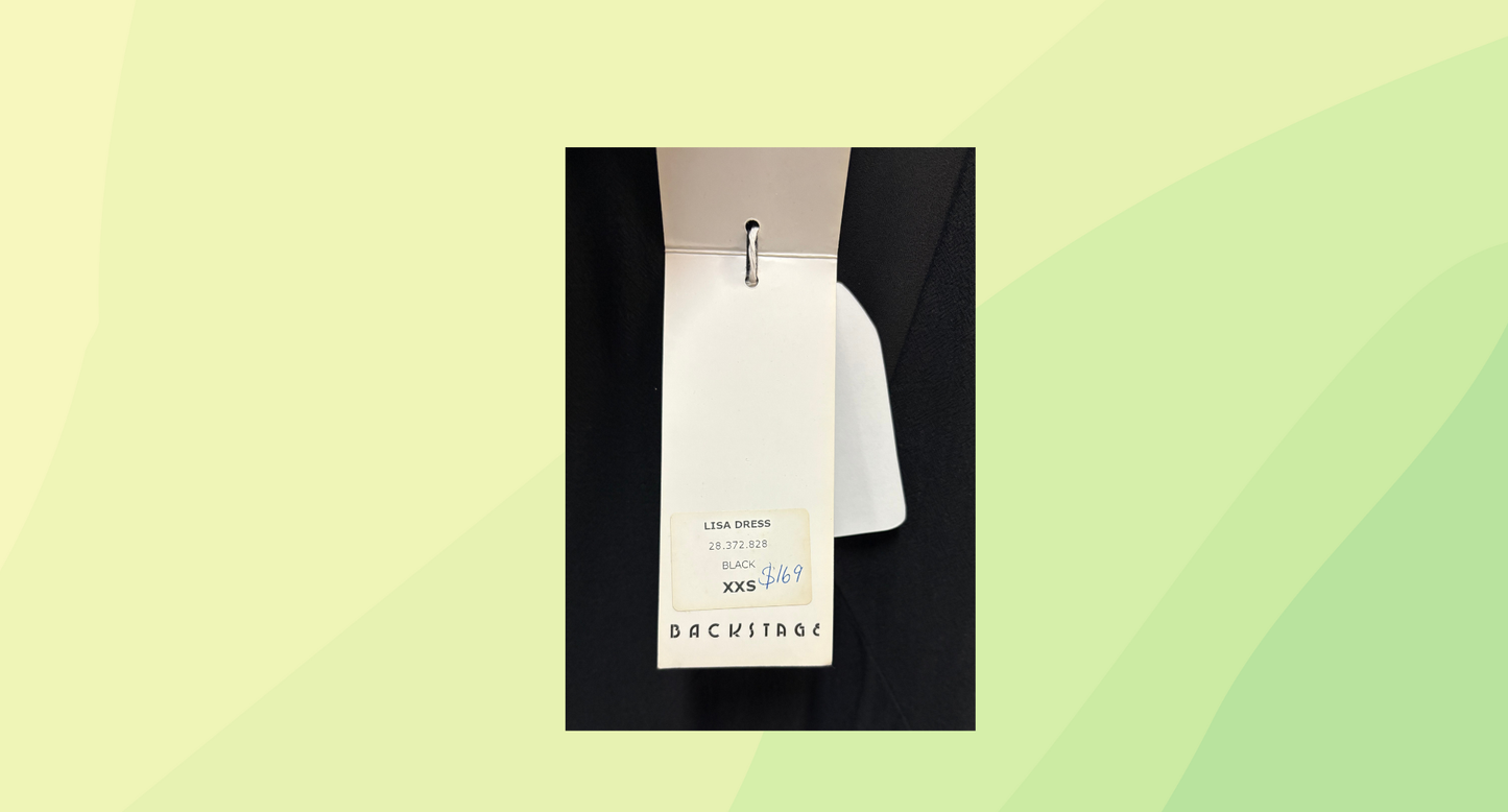 Backstage Lisa Dress RRP $169 - XXS - Black