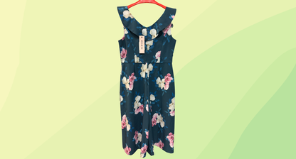 Review Whisper Floral Jumpsuit RRP $279.99 - Size 16 - Teal/Multi