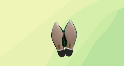 Aquazzure Powder Puff Suede Flat - Size 39 - Jade