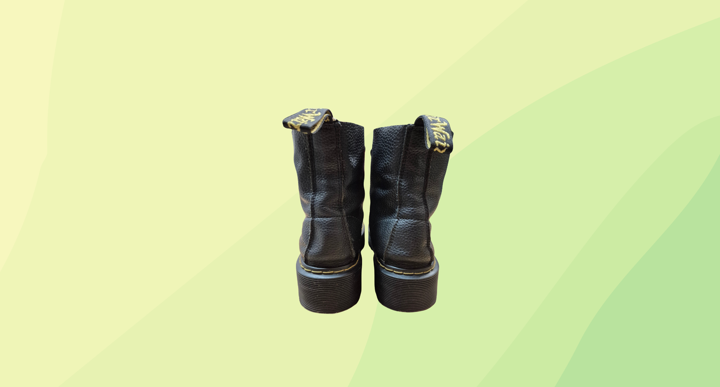 Dr Martens Unisex Sinclair Milled Nappa Boots - Size 7 - Black