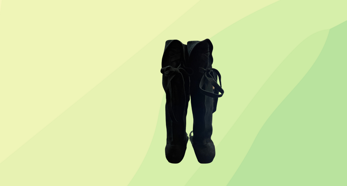 Steve Madden Turing Suede Knee High Boots - Size 6 - Black