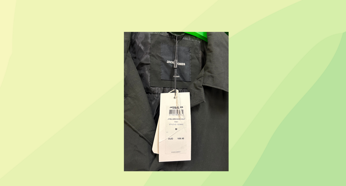 Jack & Jones JPRBLABRANDON Coat RRP $109.95 - M - Black