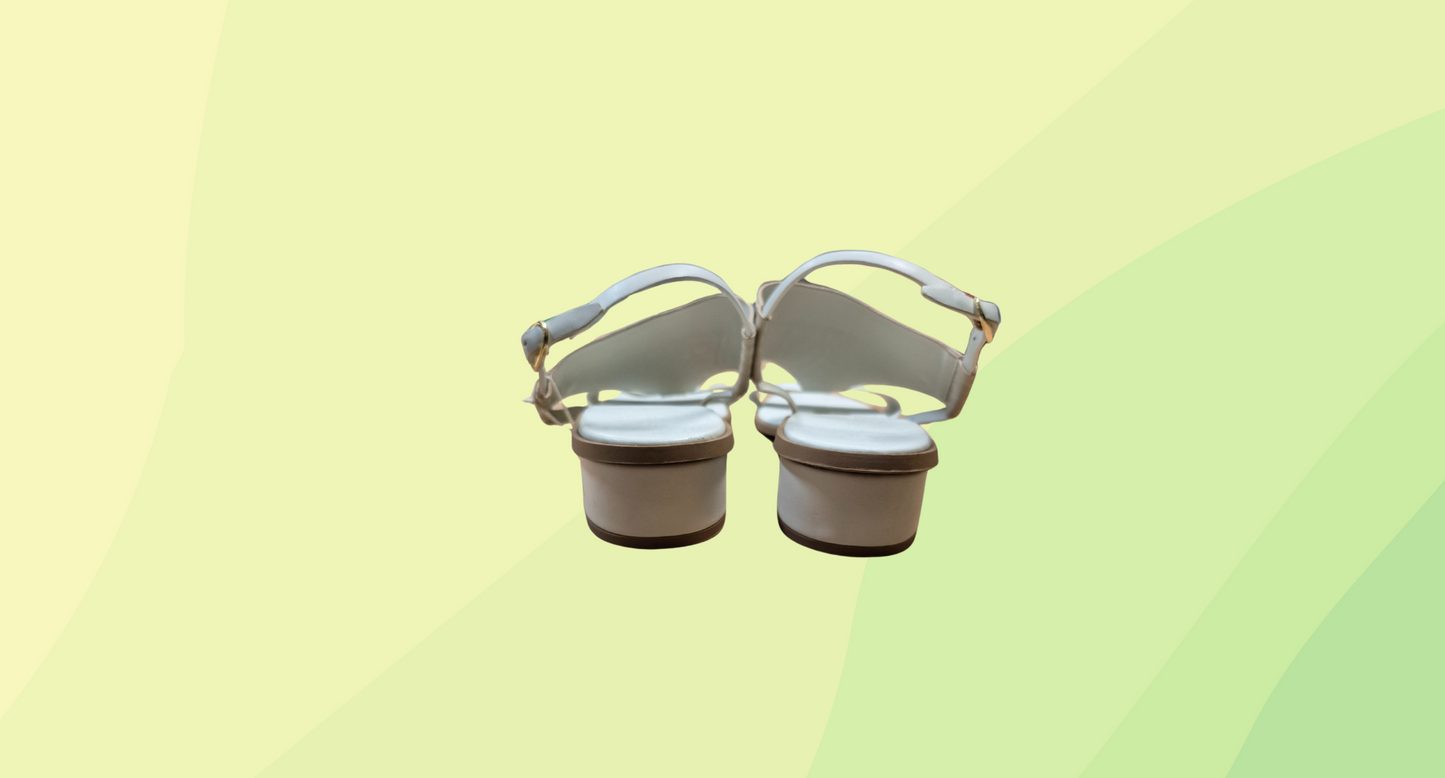 Charles & Keith Sandal - Size 39 - White/Beige