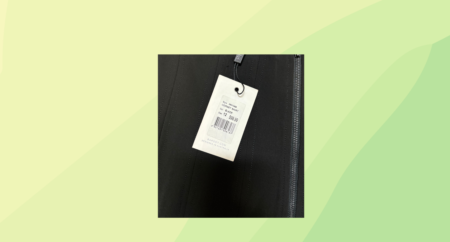 Bardot Corset Skirt RRP $99.99 - Size 12 - Black