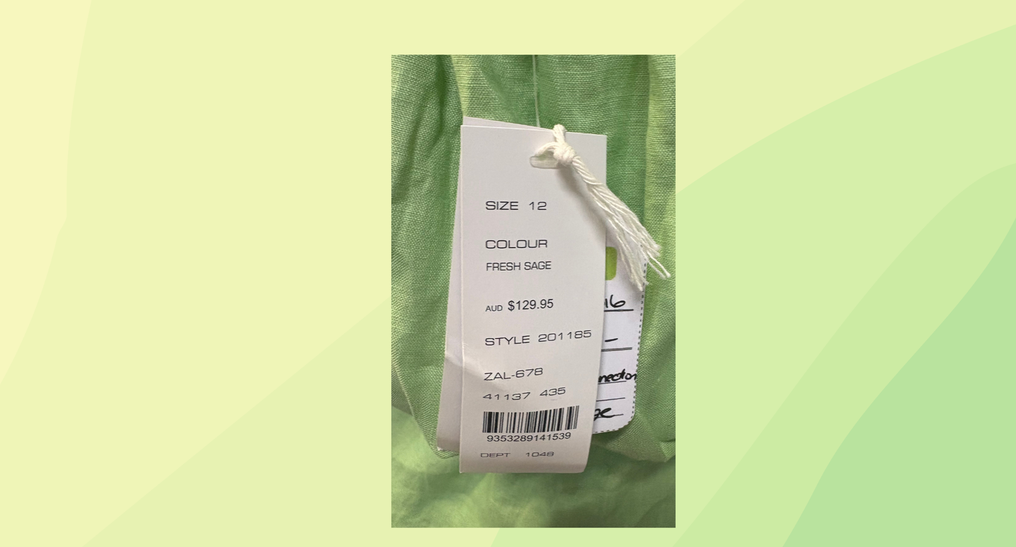 French Connection Dress RRP $129.95 - Size 12 - Fresh Sage