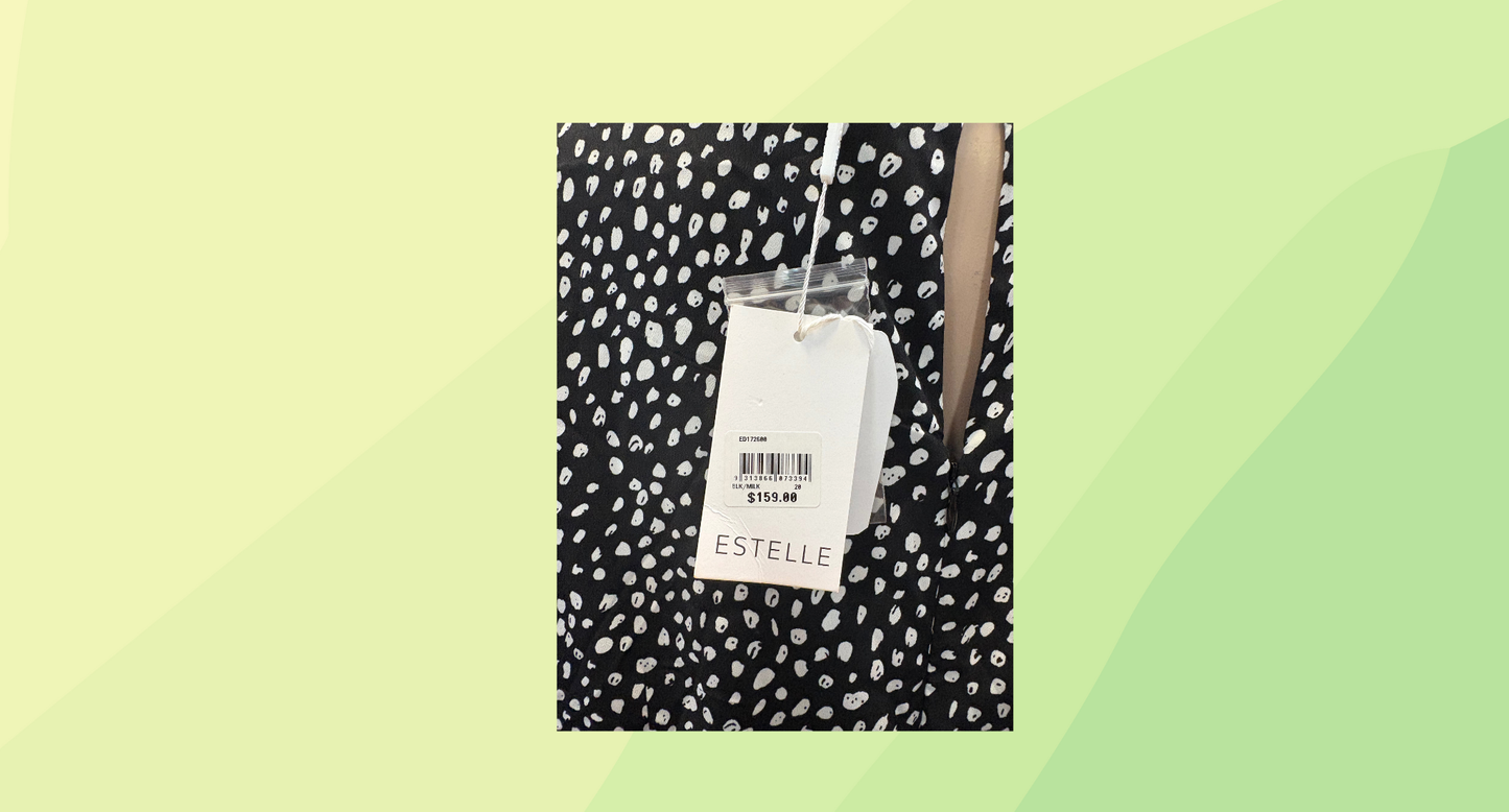 Estelle Dress RRP $159 - Size 20 - Black/Milk