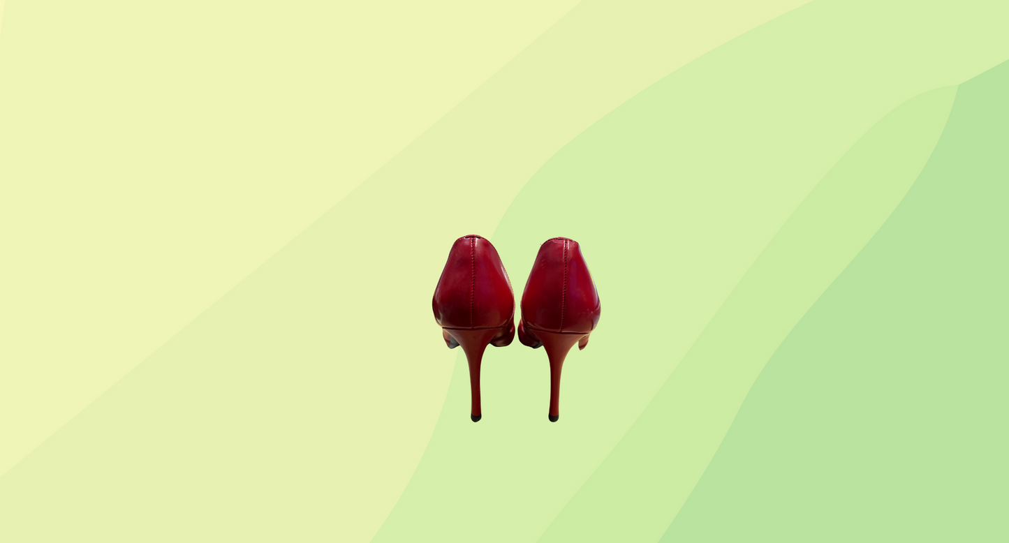 Charles & Keith Pointed Toe Stiletto Heel - Size 38 - Red