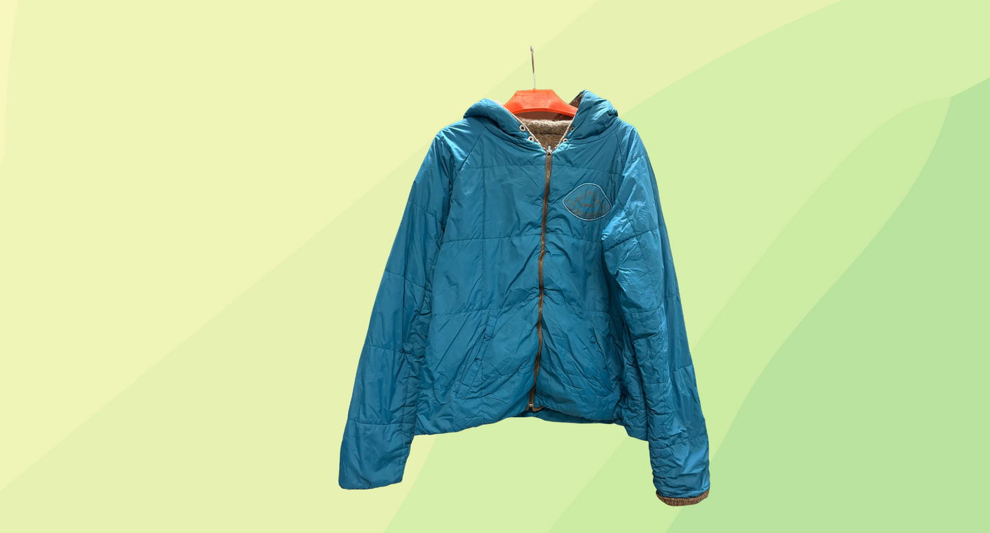 Diesel Reversible Jacket - XL - Blue/Brown Knit