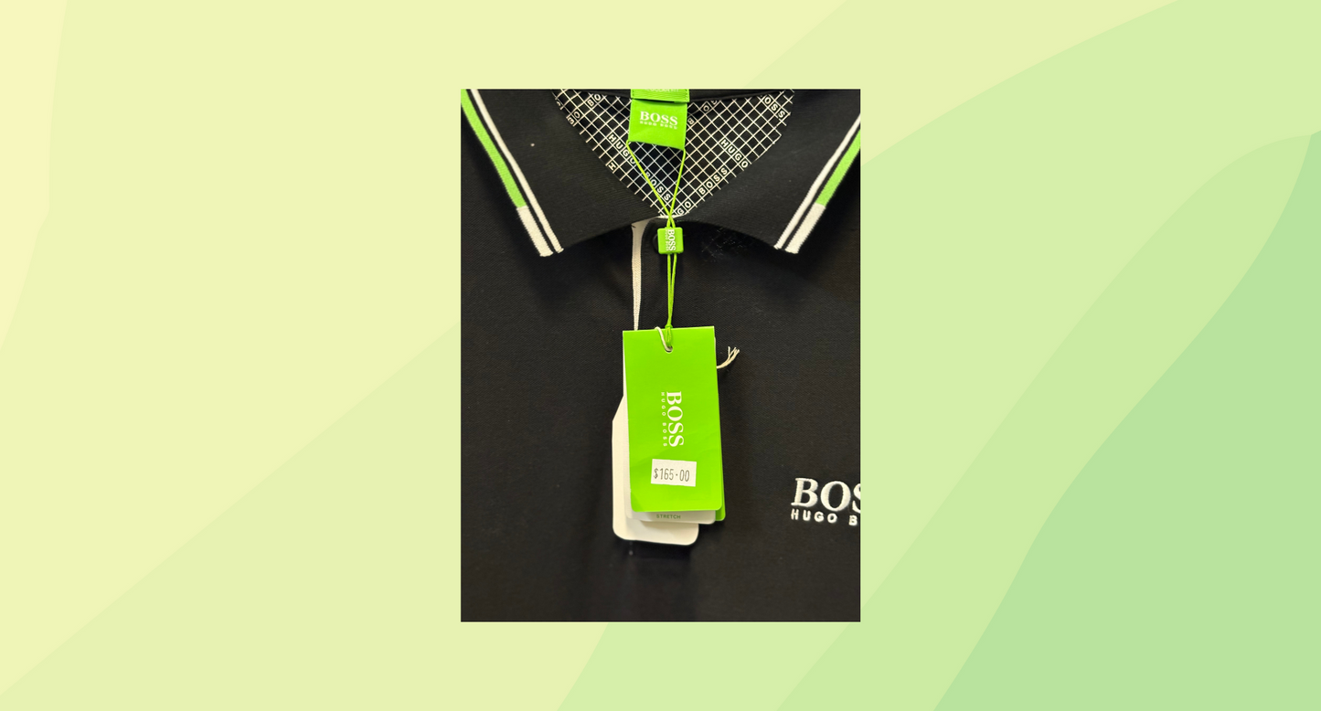 Hugo Boss Polo Button Up RRP $165 - XL - Black