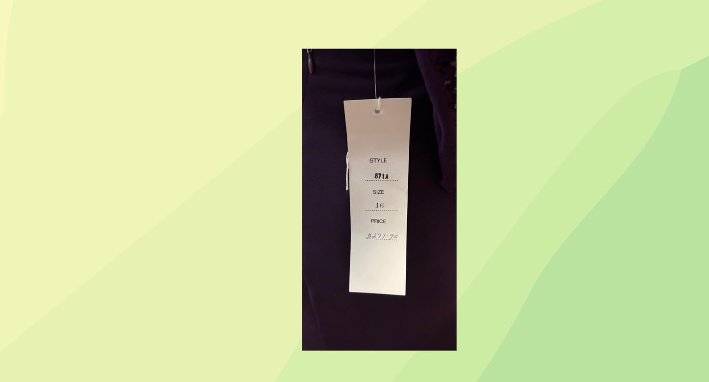 Jaki K Beaded Top 2pc Skirt and Top RRP $277.95 - Size 16 - Purple