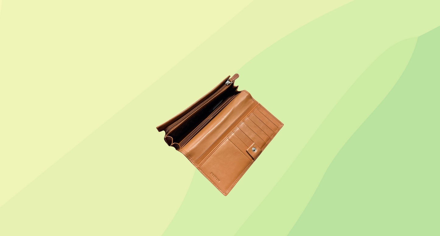 Oroton Roche Large Clutch Wallet - Brown