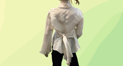 Jackie Rogers Wrap Around Top - S/M - White