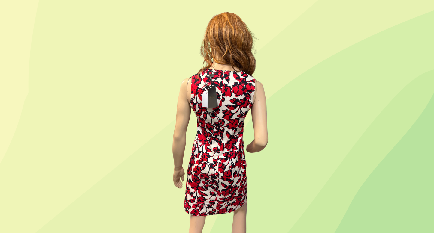 David Lawrence Esme Shift Dress - Size 6 - Multi - RRP $259