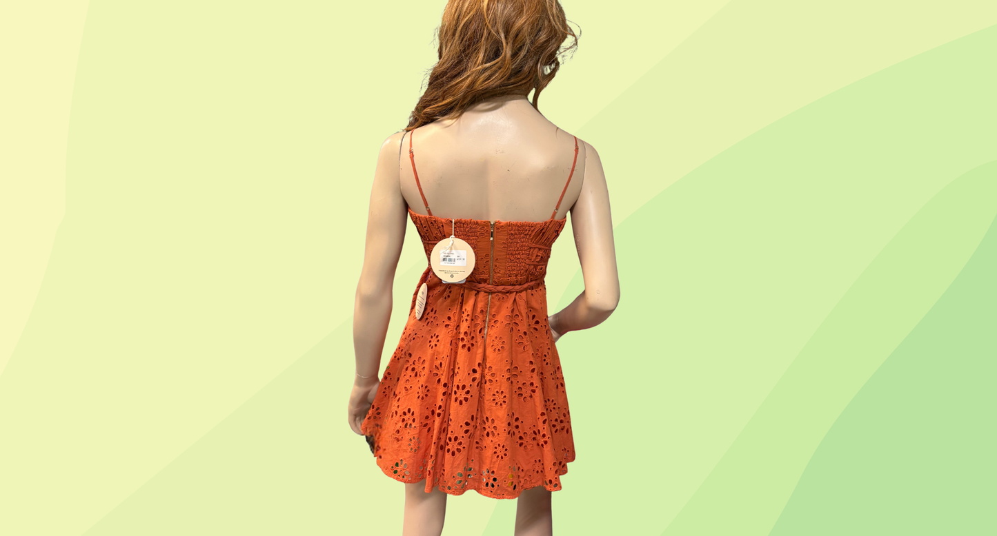Azzurielle Mars Mini Dress RRP $229.95 - Size 10 - Orange