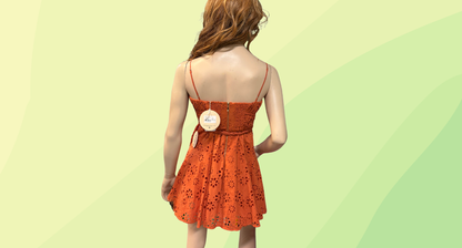 Azzurielle Mars Mini Dress RRP $229.95 - Size 10 - Orange
