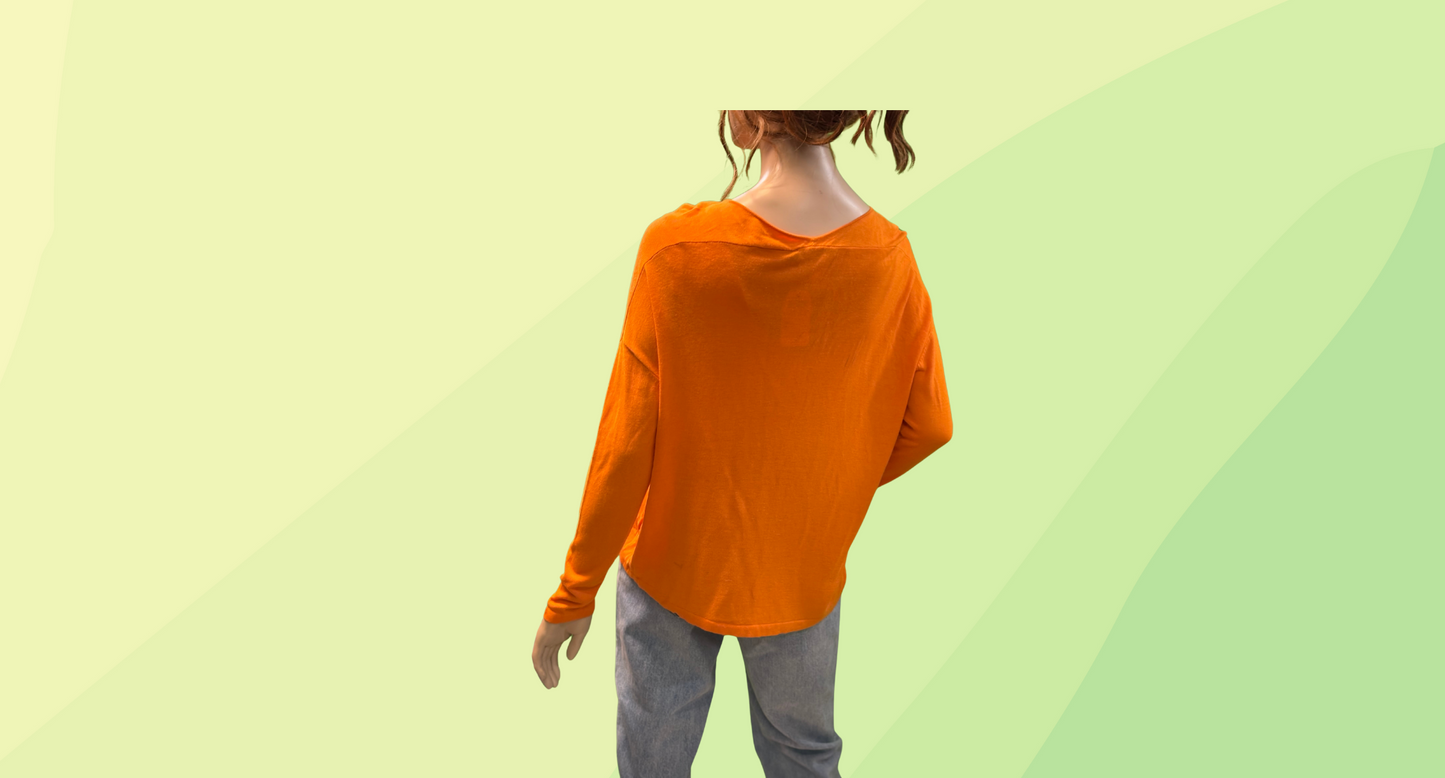 Elk Knitted Top - S - Orange