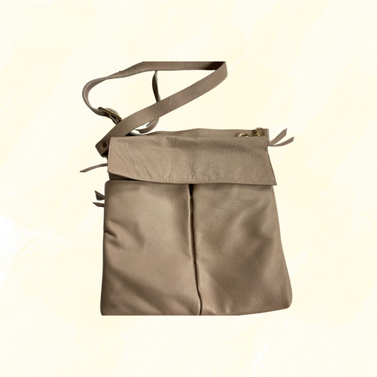 Carolina	Barcelona Leather Handbag - Nude