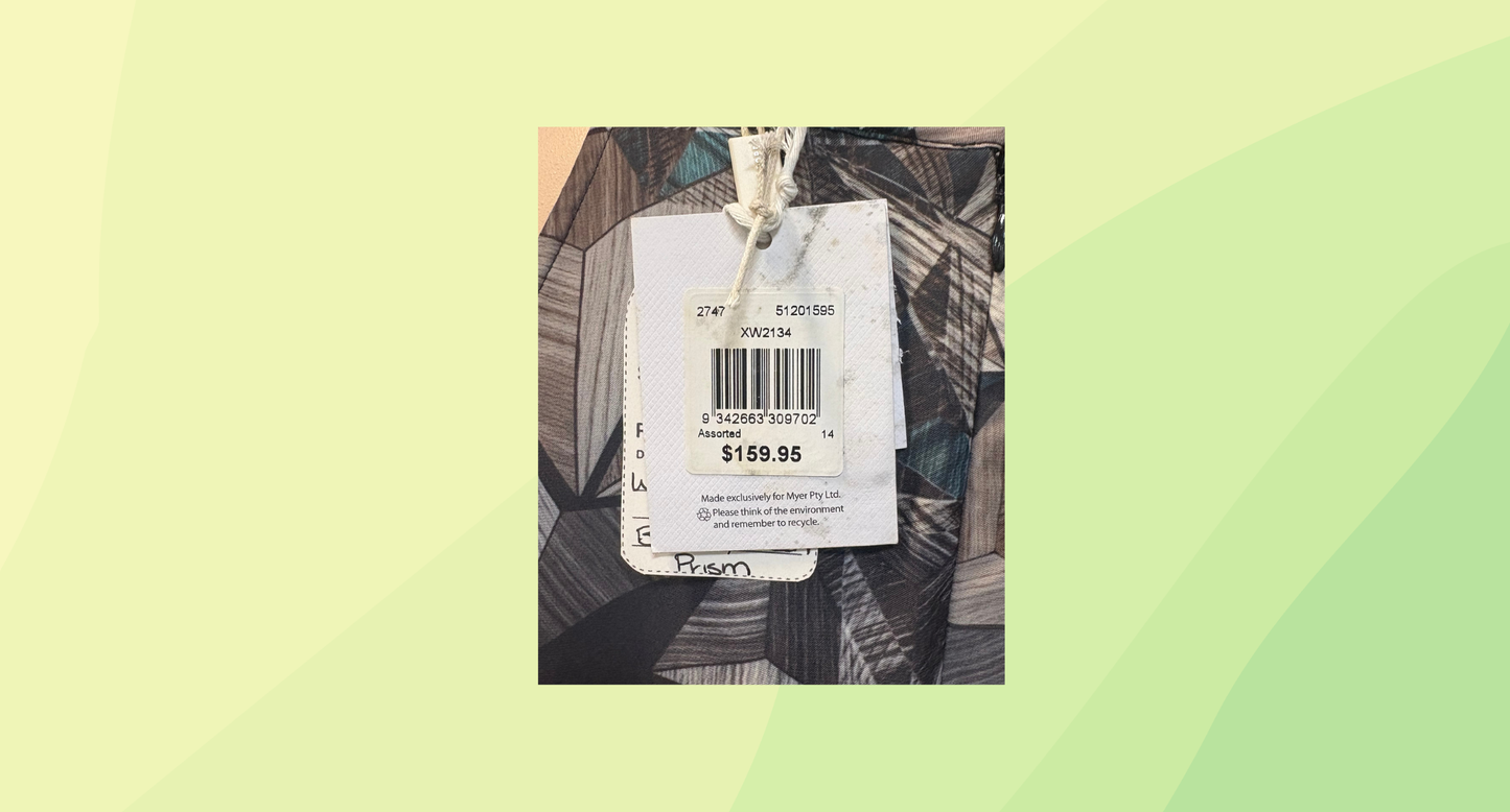 Wayne Cooper Dress RRP $159.95 - Size 14 - Brown/Green Prism