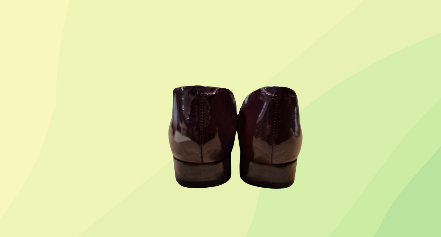Chrissie Russia Flat Patent Leather - Size 39 - Burgundy