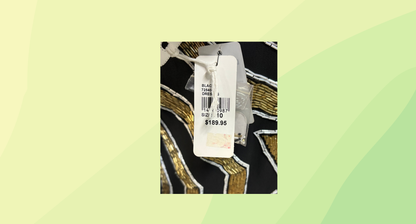 Sportsgirl Beaded Dress RRP $189.95 - Size 10 - Black/Gold/White