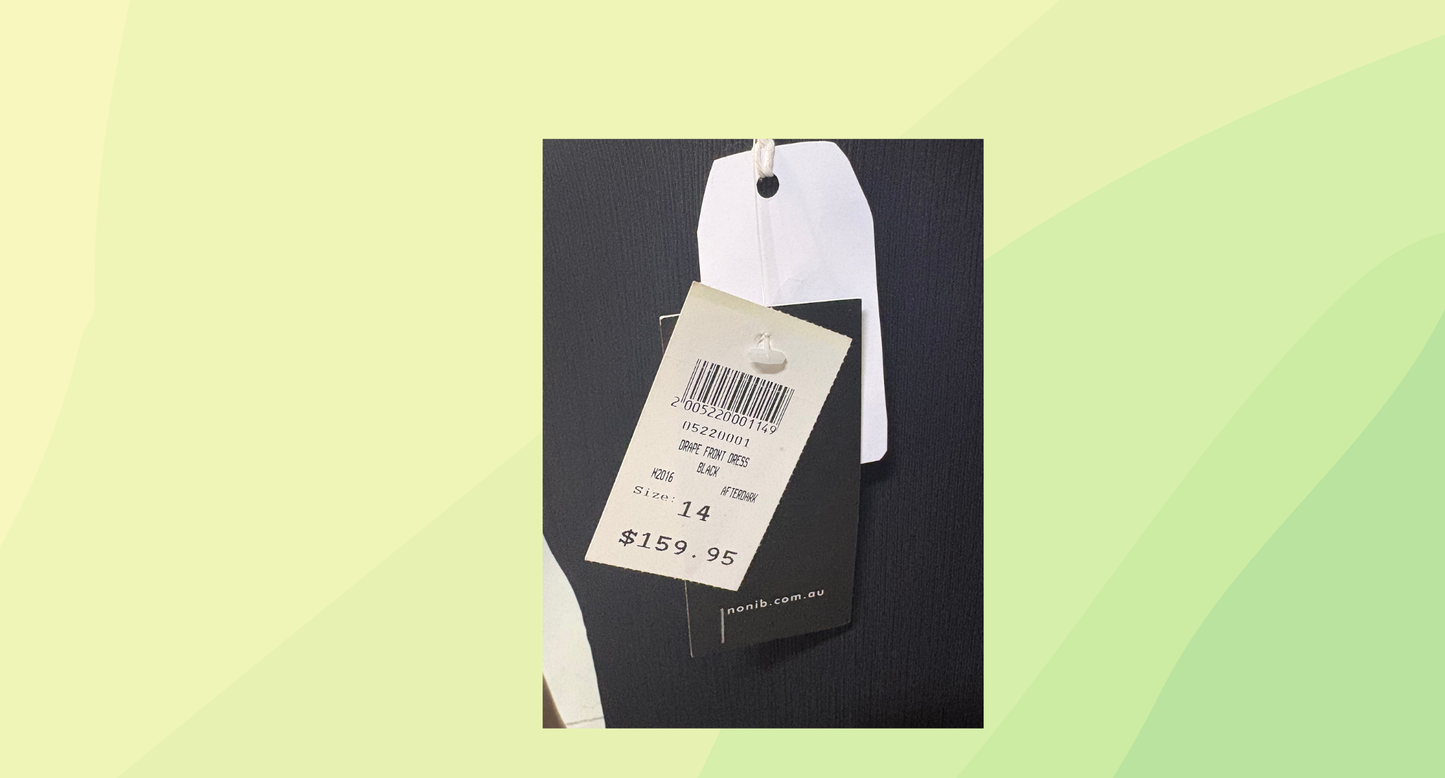 Liz Jordan Drape Front Dress RRP $159.95 - Size 14 - Black