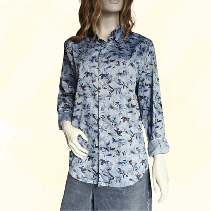 Marcs Lygonne Slim Shirt RRP $149.95 - Large - Blue