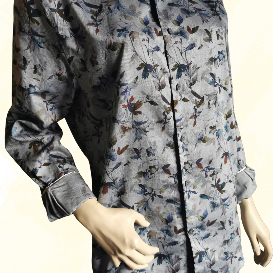 Marcs Lygonne Slim Shirt RRP $149.95 - Large - Blue