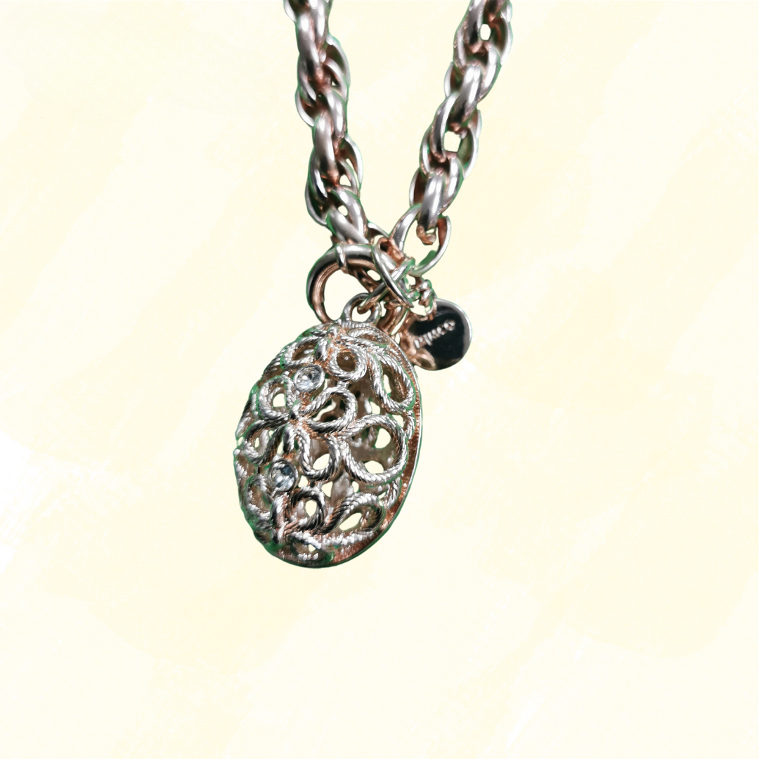 Mimco Necklace - Chunky Chain with pendant - Rose Gold