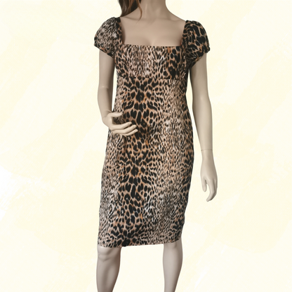 Charlie Brown Dress - Mid Length - Size 16 - Leopard Print