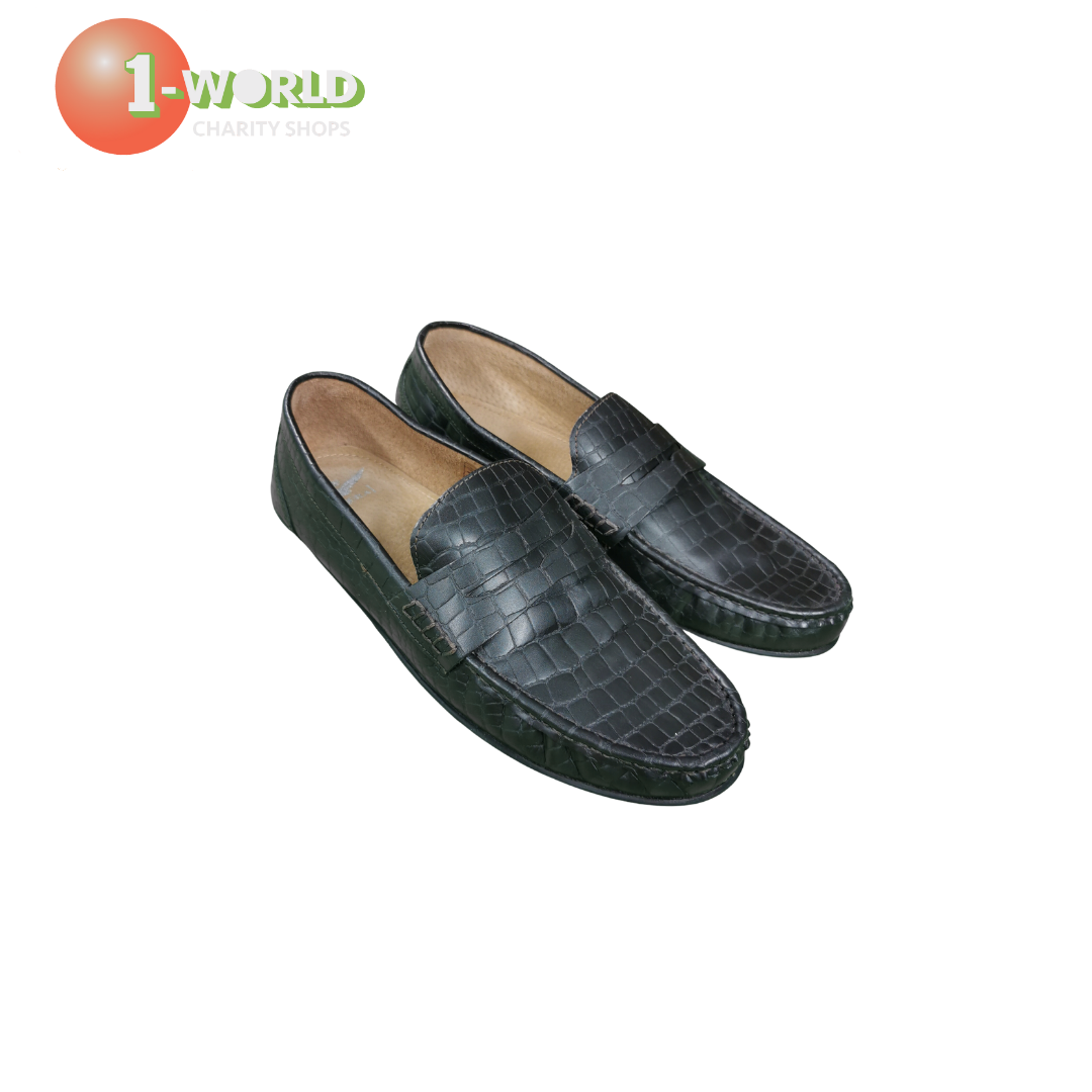 Aquila Vector Croc Black Loafer - 43 Black