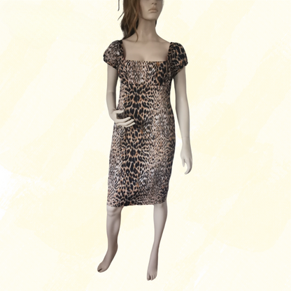 Charlie Brown Dress - Mid Length - Size 16 - Leopard Print