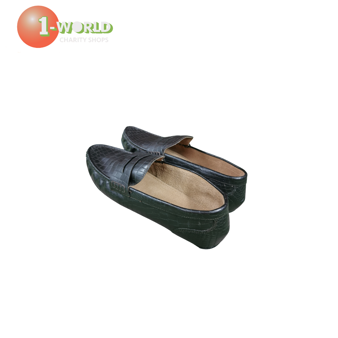 Aquila Vector Croc Black Loafer - 43 Black