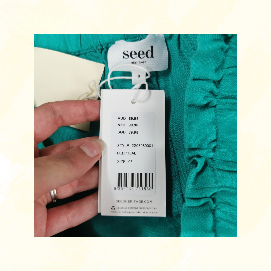 Seed Shorts, Size 8 - Deep Teal